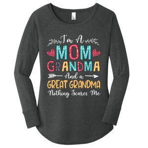 I'm A Mom Grandma And A Great Grandma Nothing Scares Me Women's Perfect Tri Tunic Long Sleeve Shirt