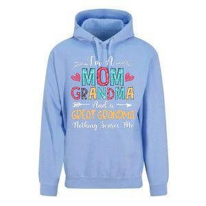 I'm A Mom Grandma And A Great Grandma Nothing Scares Me Unisex Surf Hoodie