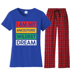 I Am My Ancestors Wildest Dream Gift Black History Month Gift Women's Flannel Pajama Set