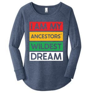 I Am My Ancestors Wildest Dream Gift Black History Month Gift Women's Perfect Tri Tunic Long Sleeve Shirt