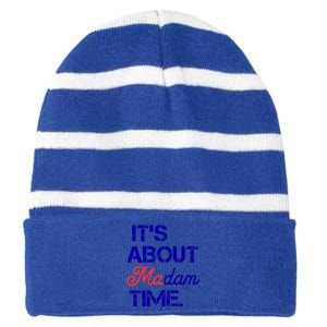 ItS About Madam Time Gift Striped Beanie with Solid Band