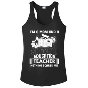 I'm A Mom And A Special Education Teacher Teacher's Mom Gift Ladies PosiCharge Competitor Racerback Tank