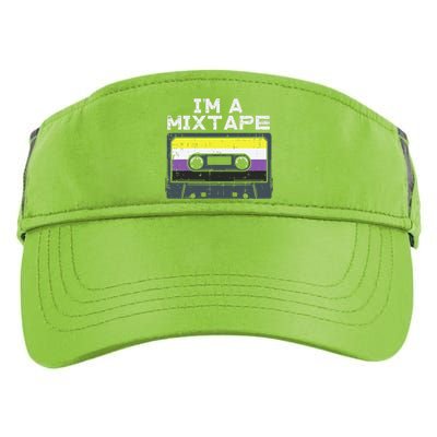 Im A Mixtape Cassette Lgbtq Flag Genderqueer Adult Drive Performance Visor