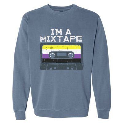 Im A Mixtape Cassette Lgbtq Flag Genderqueer Garment-Dyed Sweatshirt