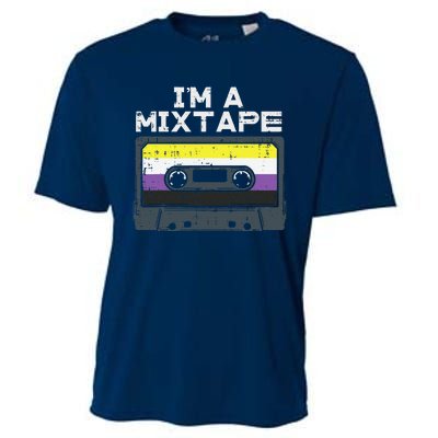 Im A Mixtape Cassette Lgbtq Flag Genderqueer Cooling Performance Crew T-Shirt