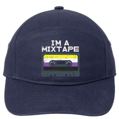 Im A Mixtape Cassette Lgbtq Flag Genderqueer 7-Panel Snapback Hat