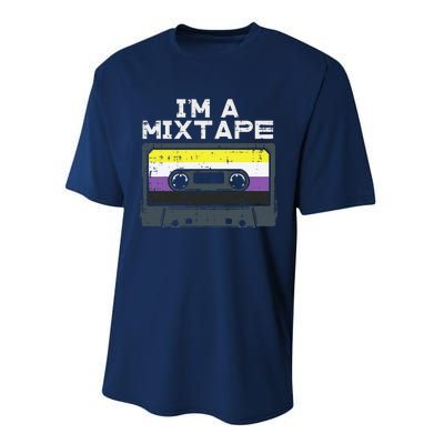 Im A Mixtape Cassette Lgbtq Flag Genderqueer Performance Sprint T-Shirt