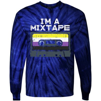 Im A Mixtape Cassette Lgbtq Flag Genderqueer Tie-Dye Long Sleeve Shirt