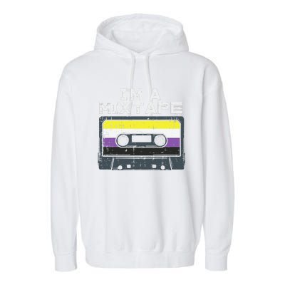 Im A Mixtape Cassette Lgbtq Flag Genderqueer Garment-Dyed Fleece Hoodie