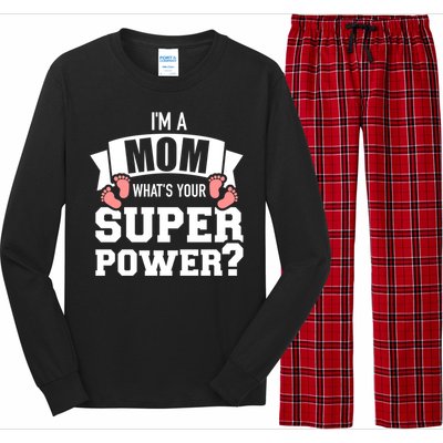 I'm A Mom What's Your Superpower Gift Long Sleeve Pajama Set