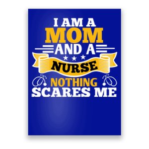 I'm A Mom And A Nurse Nothing Scares Me Nurses And Mothers Gift Poster