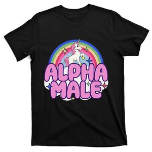 Ironic Alpha Male Unicorn Rainbow Funny T-Shirt