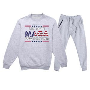 I Am More Maga Now Than Ever Trump Supporters American Premium Crewneck Sweatsuit Set