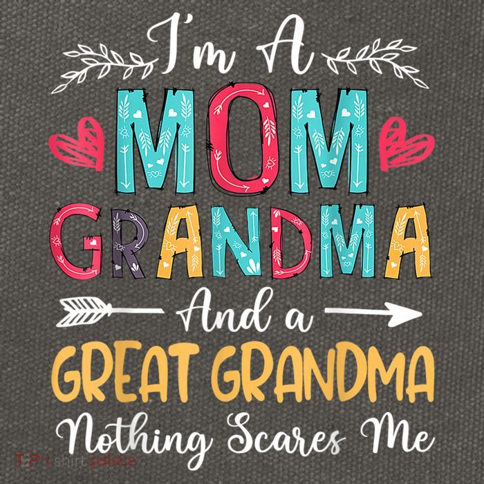 I'm A Mom Grandma And A Great Grandma Nothing Scares Me Cotton Canvas Backpack