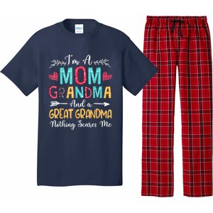 I'm A Mom Grandma And A Great Grandma Nothing Scares Me Pajama Set