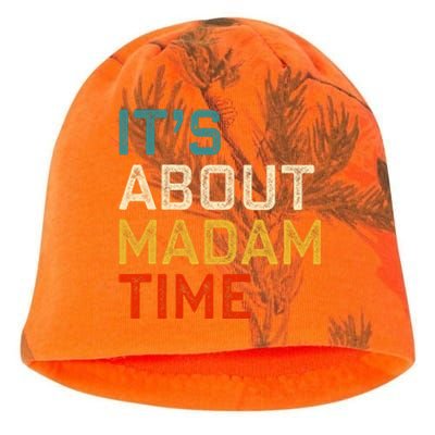 ItS About Madam Time Kamala Harris 2024 President Kati - Camo Knit Beanie