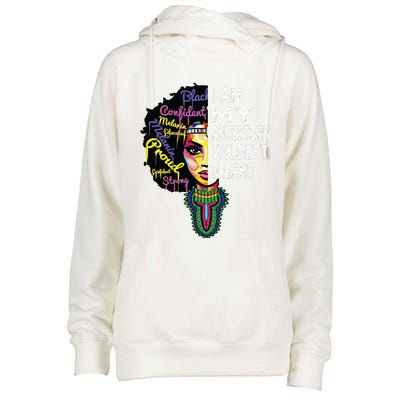 I Am My Ancestors Wildest Dreams Black History Month Womens Funnel Neck Pullover Hood