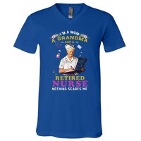 Im A Mom A Grandma And A Retired Nurse Nursing Retiret Meaningful Gift V-Neck T-Shirt