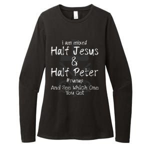 I Am Mixed Half Jesus And Half Peter Christian Runup Gift Womens CVC Long Sleeve Shirt