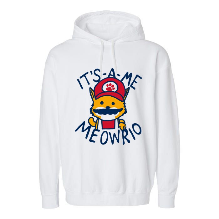 It's A Me Meowrio ,Funny Cat Lover Garment-Dyed Fleece Hoodie