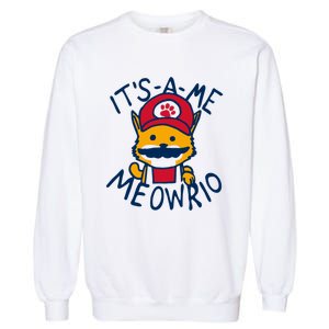 It's A Me Meowrio ,Funny Cat Lover Garment-Dyed Sweatshirt