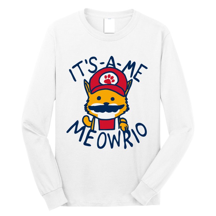 It's A Me Meowrio ,Funny Cat Lover Long Sleeve Shirt