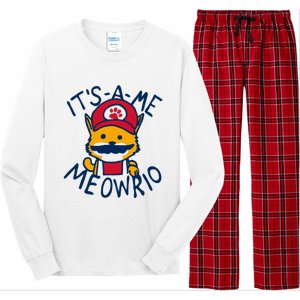 It's A Me Meowrio ,Funny Cat Lover Long Sleeve Pajama Set