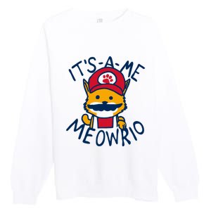 It's A Me Meowrio ,Funny Cat Lover Premium Crewneck Sweatshirt