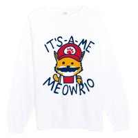 It's A Me Meowrio ,Funny Cat Lover Premium Crewneck Sweatshirt