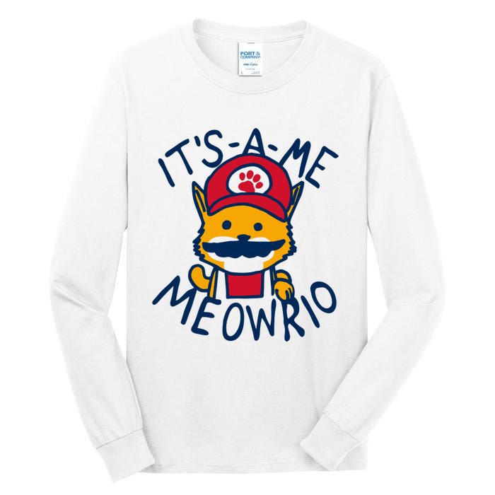 It's A Me Meowrio ,Funny Cat Lover Tall Long Sleeve T-Shirt