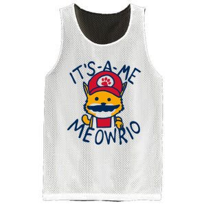 It's A Me Meowrio ,Funny Cat Lover Mesh Reversible Basketball Jersey Tank