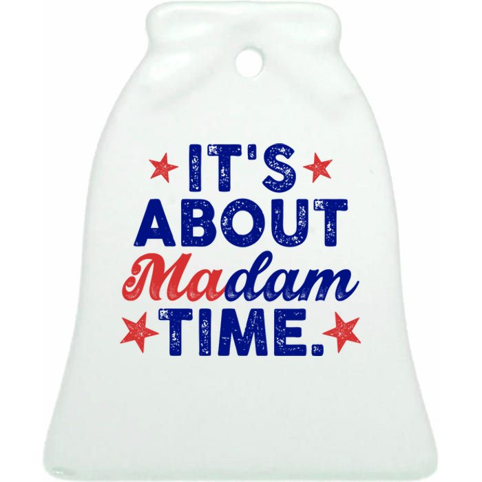 ItS About Madam Time Ceramic Bell Ornament