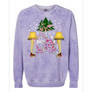 It's A Major Award Funny Christmas Fragile Lamp Leg Colorblast Crewneck Sweatshirt