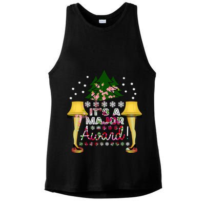 It's A Major Award Funny Christmas Fragile Lamp Leg Ladies PosiCharge Tri-Blend Wicking Tank