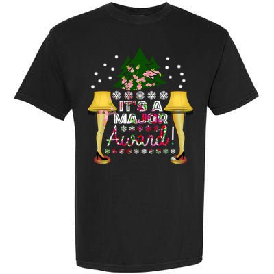 It's A Major Award Funny Christmas Fragile Lamp Leg Garment-Dyed Heavyweight T-Shirt