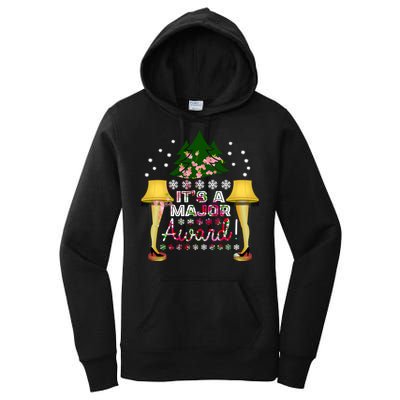 It's A Major Award Funny Christmas Fragile Lamp Leg Women's Pullover Hoodie
