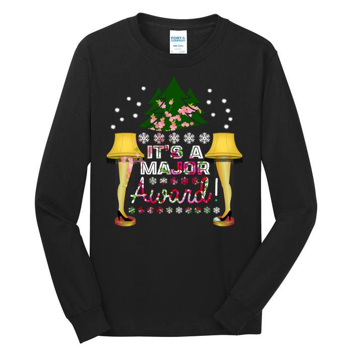 It's A Major Award Funny Christmas Fragile Lamp Leg Tall Long Sleeve T-Shirt