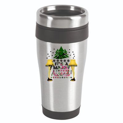 It's A Major Award Funny Christmas Fragile Lamp Leg 16oz Travel Tumbler