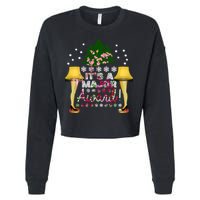 It's A Major Award Funny Christmas Fragile Lamp Leg Cropped Pullover Crew