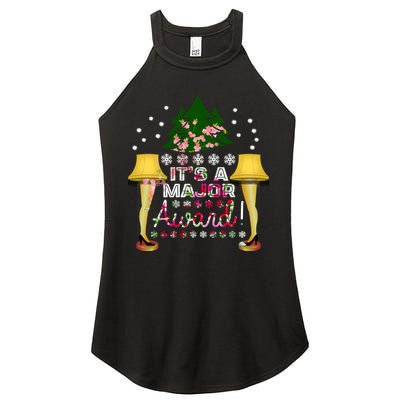 It's A Major Award Funny Christmas Fragile Lamp Leg Women's Perfect Tri Rocker Tank