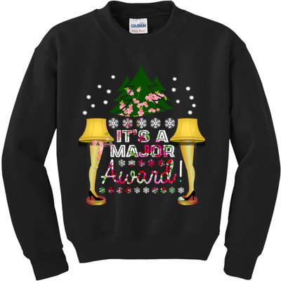 It's A Major Award Funny Christmas Fragile Lamp Leg Kids Sweatshirt