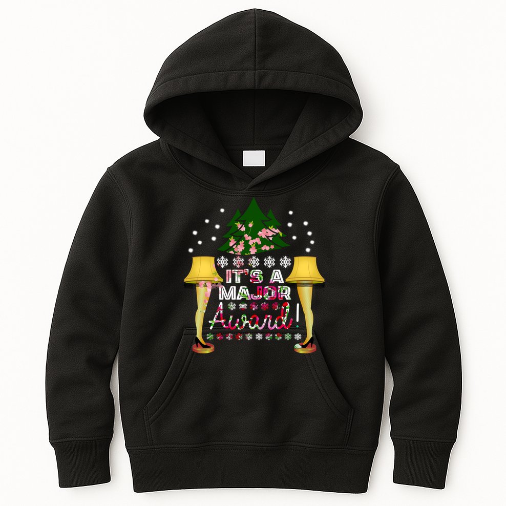 It's A Major Award Funny Christmas Fragile Lamp Leg Kids Hoodie