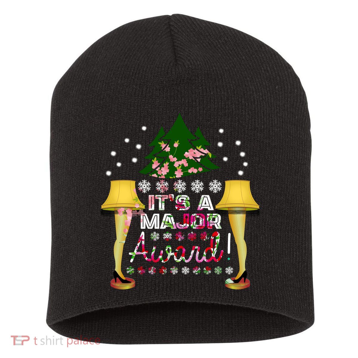 It's A Major Award Funny Christmas Fragile Lamp Leg Short Acrylic Beanie