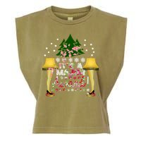 It's A Major Award Funny Christmas Fragile Lamp Leg Garment-Dyed Women's Muscle Tee