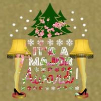 It's A Major Award Funny Christmas Fragile Lamp Leg Garment-Dyed Women's Muscle Tee