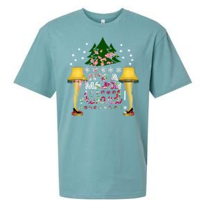 It's A Major Award Funny Christmas Fragile Lamp Leg Sueded Cloud Jersey T-Shirt