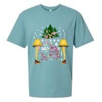It's A Major Award Funny Christmas Fragile Lamp Leg Sueded Cloud Jersey T-Shirt
