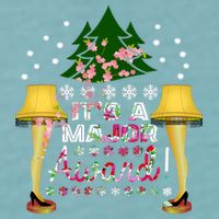 It's A Major Award Funny Christmas Fragile Lamp Leg Sueded Cloud Jersey T-Shirt