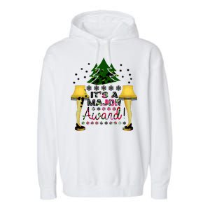 It's A Major Award Funny Christmas Fragile Lamp Leg Garment-Dyed Fleece Hoodie