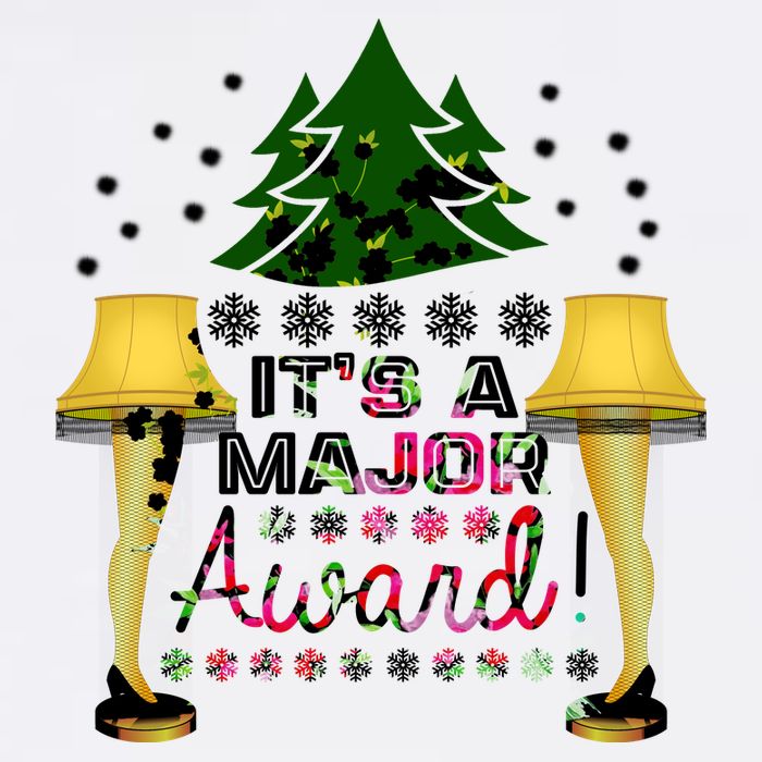It's A Major Award Funny Christmas Fragile Lamp Leg Garment-Dyed Sweatshirt